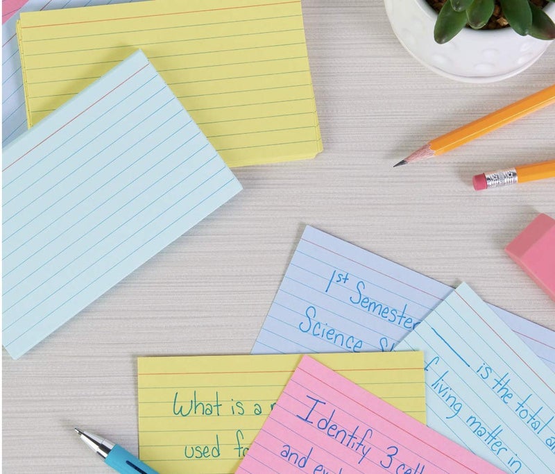 PenGear Pen + Gear Ruled Index Cards, Pastel, 3 in x 5 in, 100 Count - Image 4